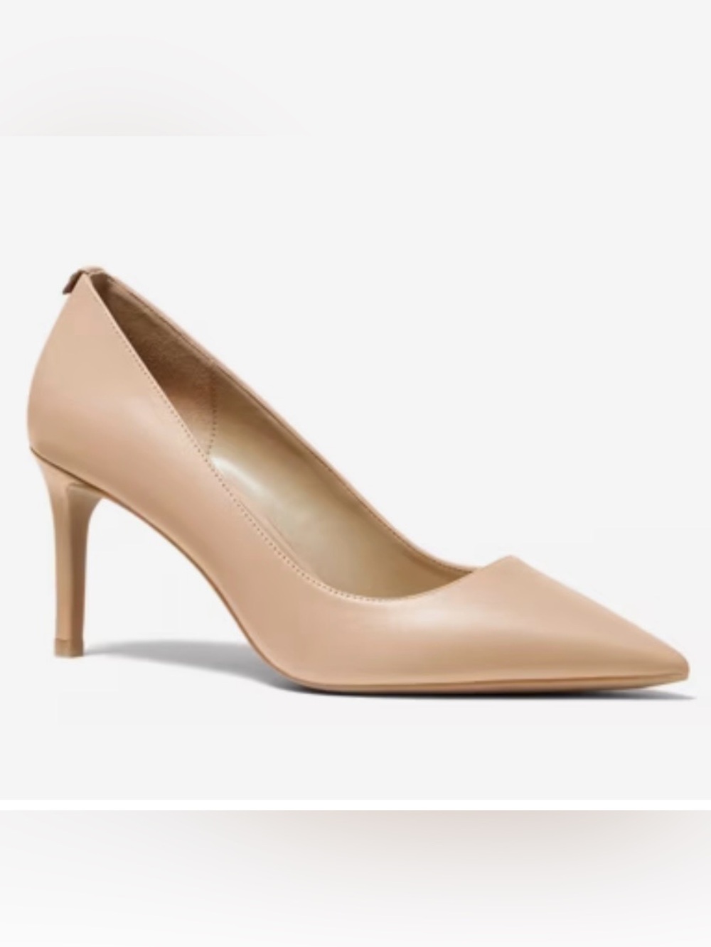 Michael Kors Women’s Pointed Toe Leather Pump in Nude